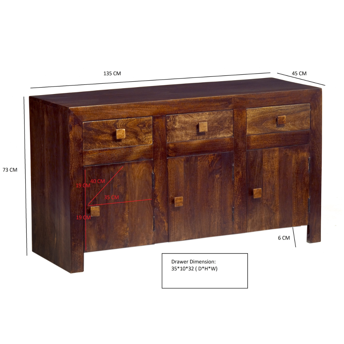 Toko Dark Mango Large Sideboard