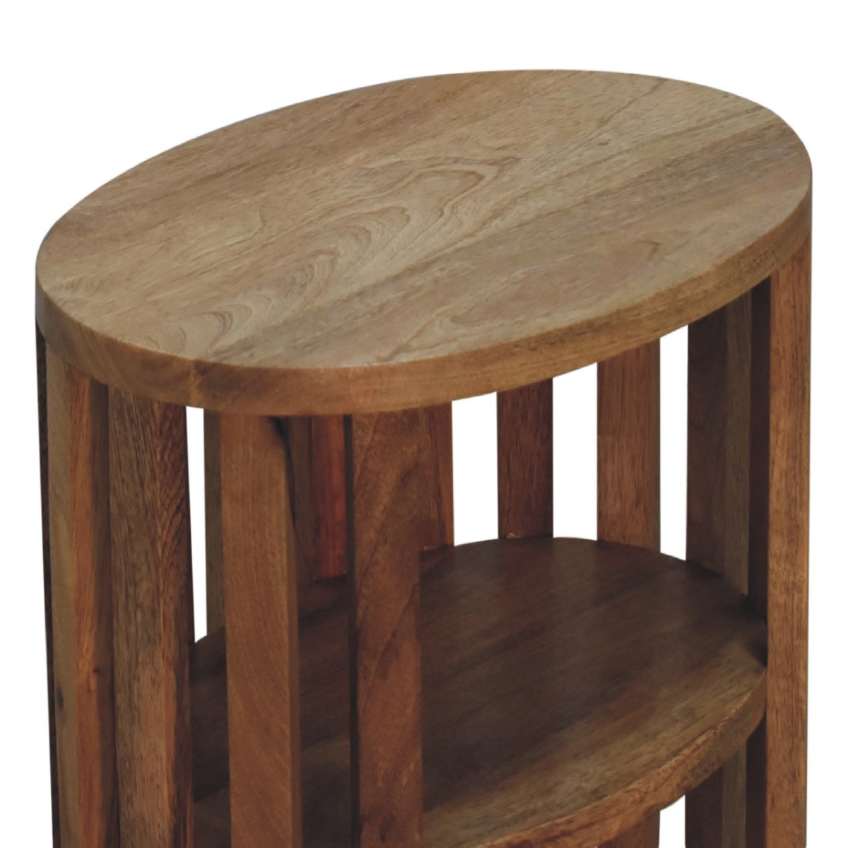 Artisan Furniture Solid Wood Ariella Double Shelf Oak-ish Bedside