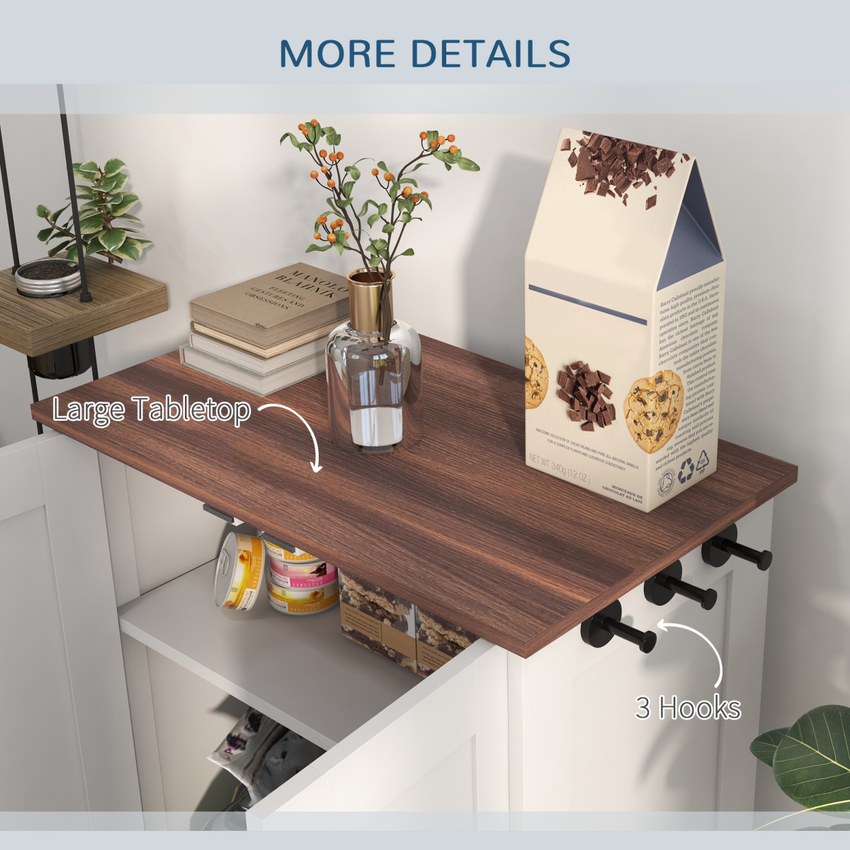 PawHut Dog Feeding Station with Storage, Pet Feeding Station with Dog Bowls
