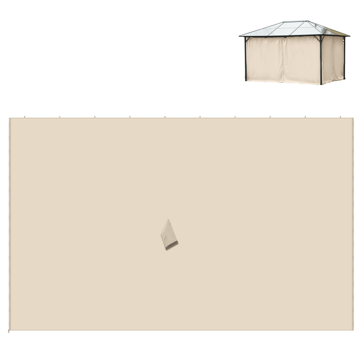 4 Pack Gazebo Replacement Sidewalls Privacy Panel for 3 x 4m Gazebo Outsunny