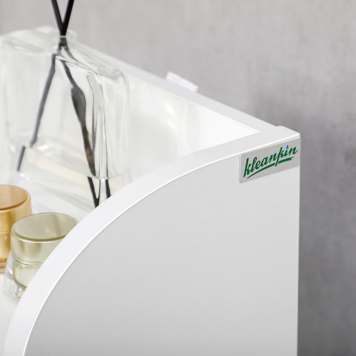 kleankin Freestanding Bathroom Storage Unit with Adjustable Shelf, White