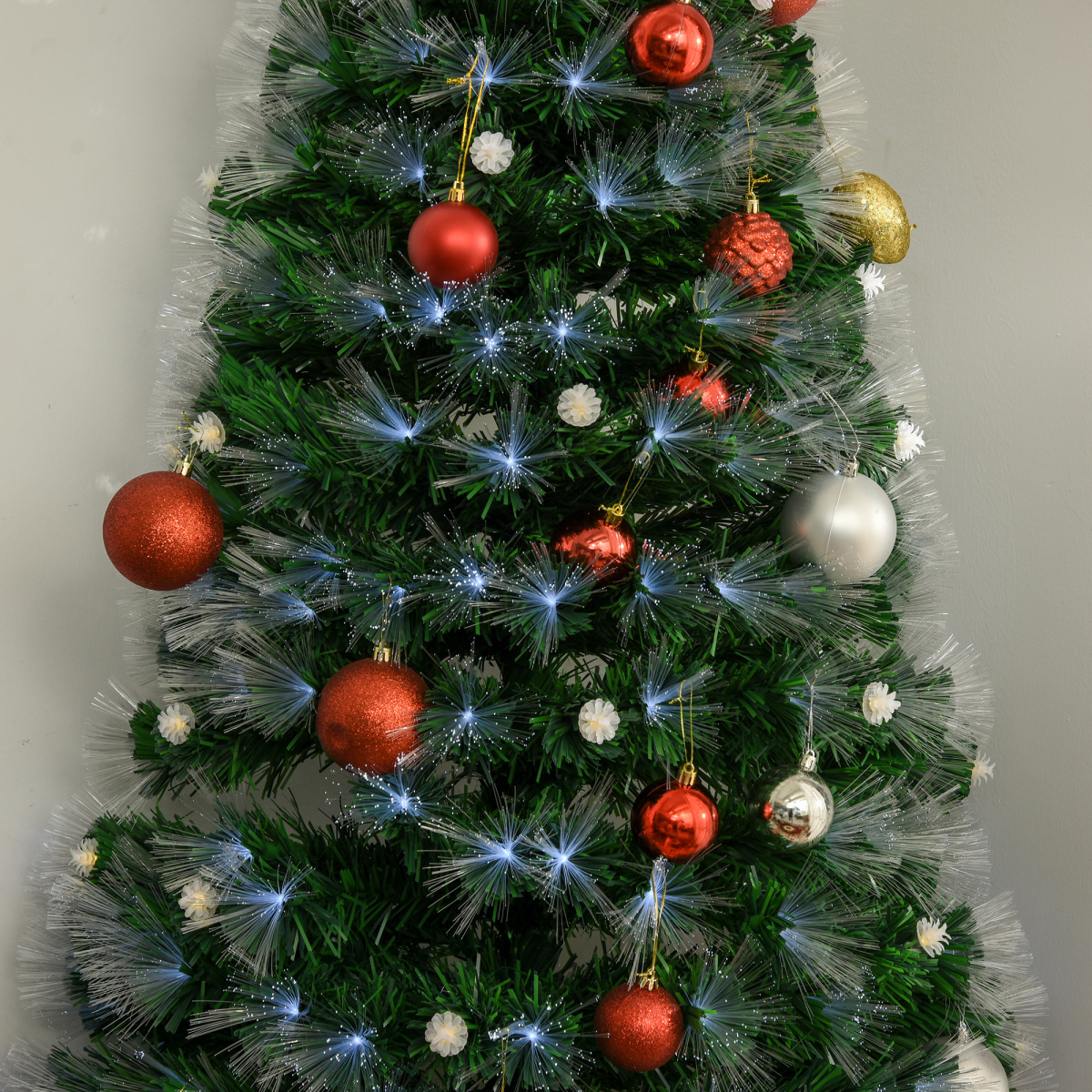 6ft White Light Christmas Tree 90 LEDs Star Topper Tri-Base Pre-Lit Home
