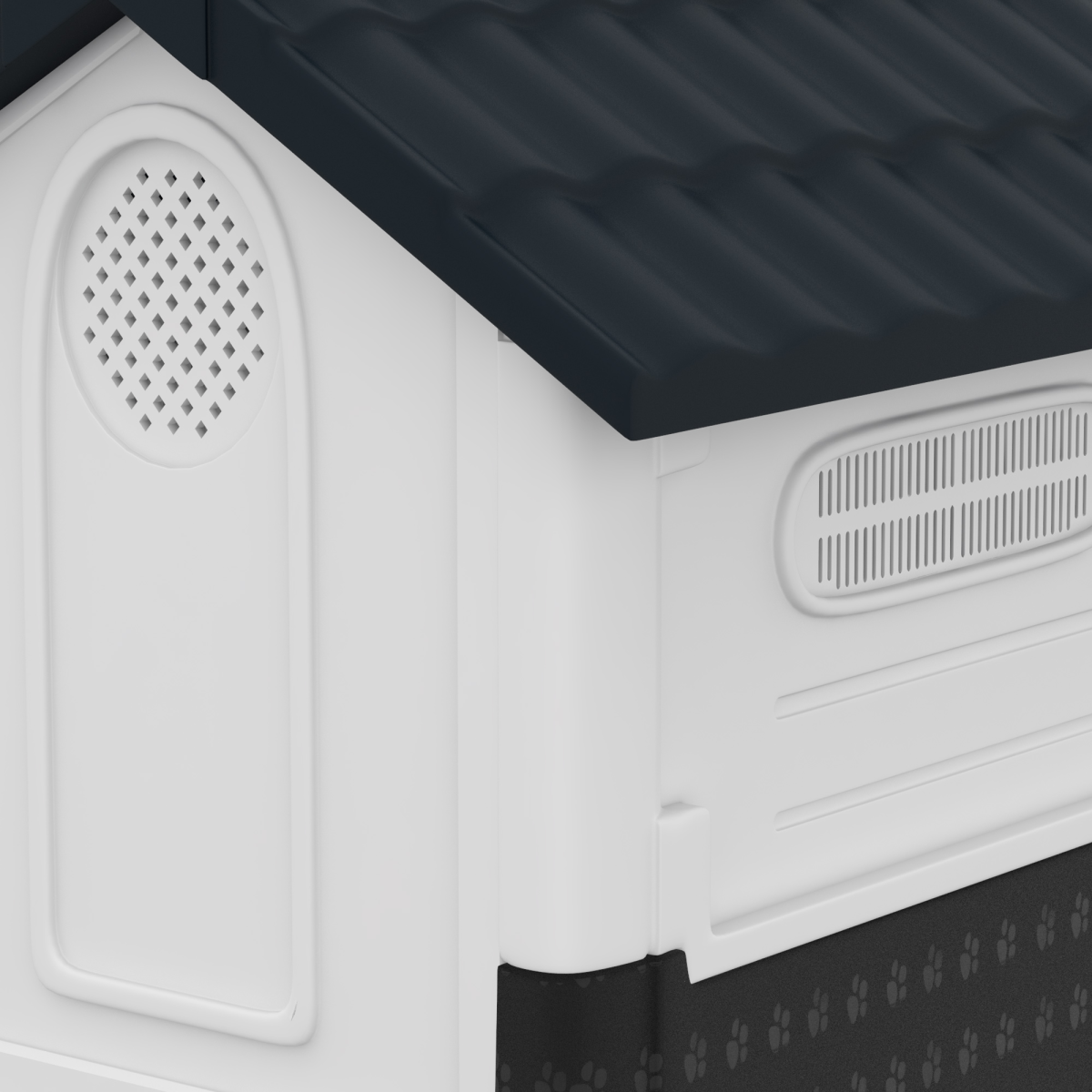PawHut Dog Kennel for Outside, for XS Dogs, 64.5 x 57 x 66cm, Grey