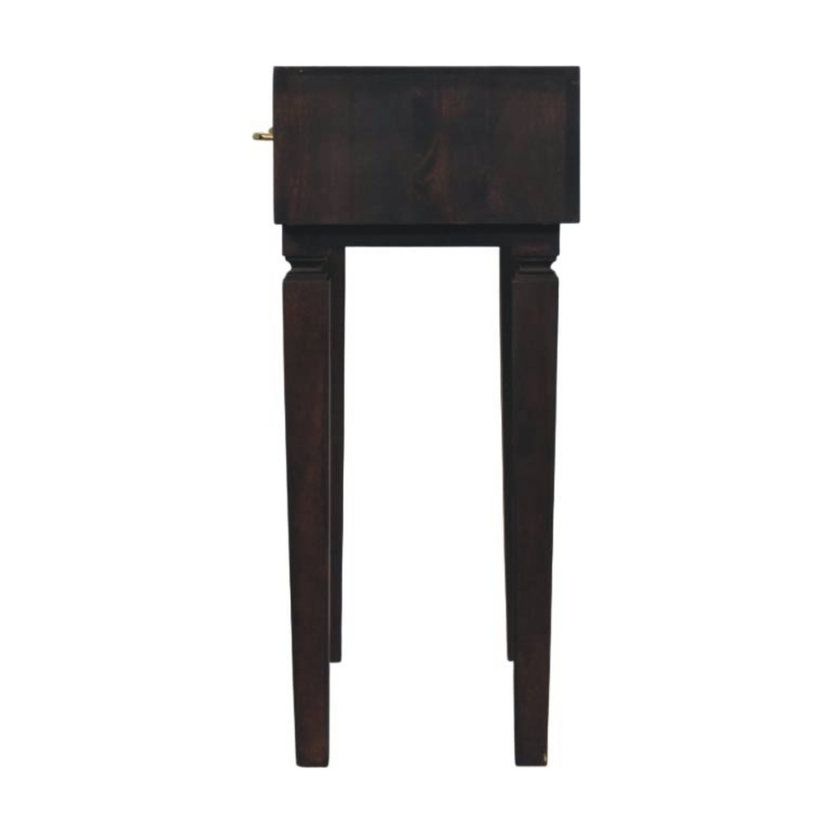 Artisan Furniture Solid Wood Arno Console Table, 2 Drawers, Dark Brown