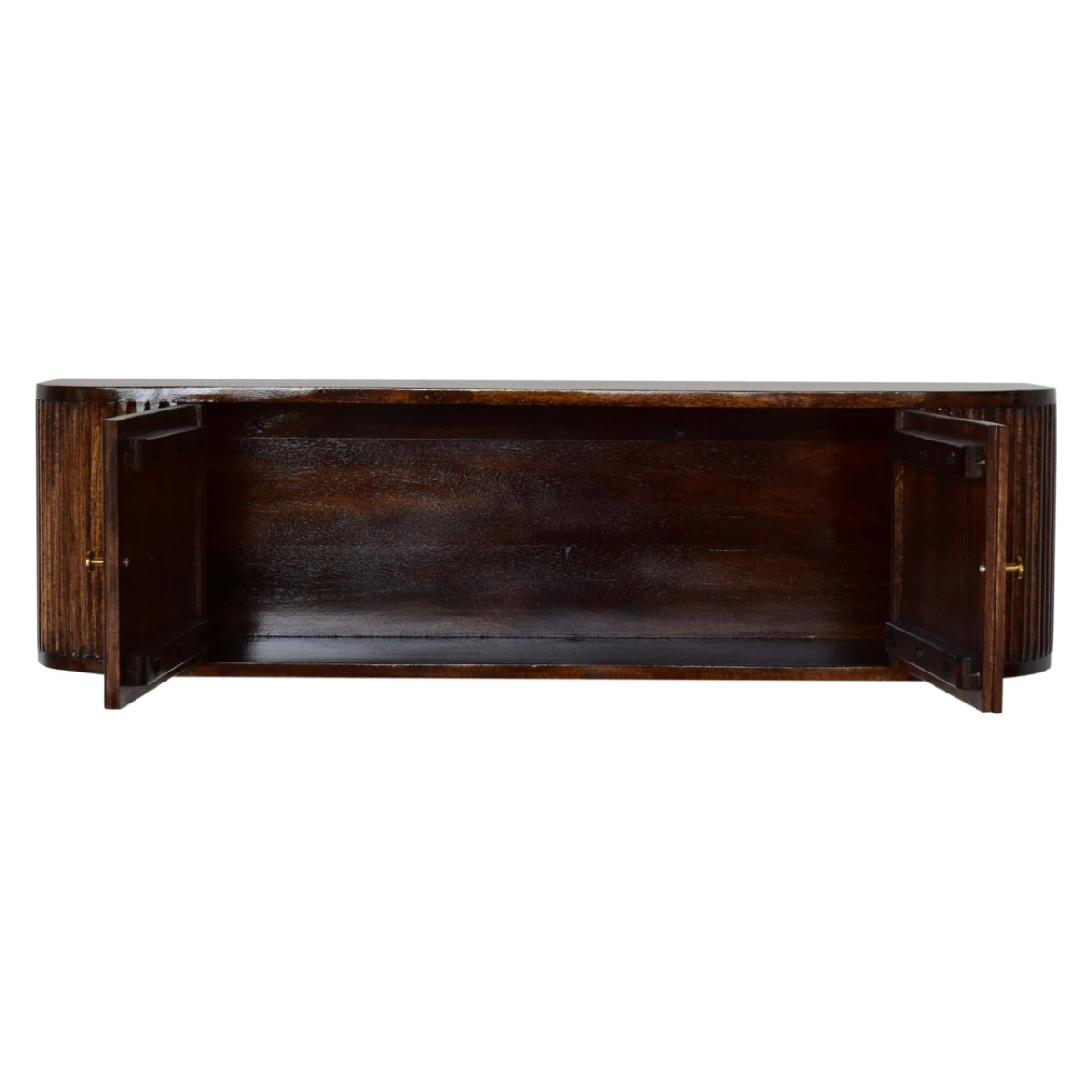 Artisan Furniture Solid Wood Chunky Chestnut Wall Mounted Console, Brown, 2 Doors