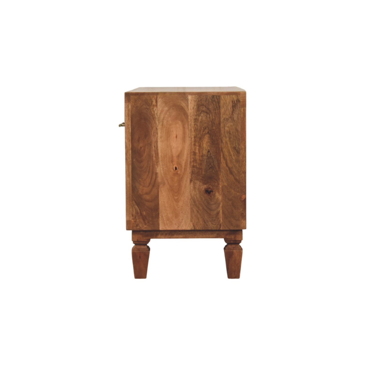 Artisan Furniture Solid Wood Arno Shoe Storage Unit in Golden Teak, 2 Drawers, 1 Shelf, Beige