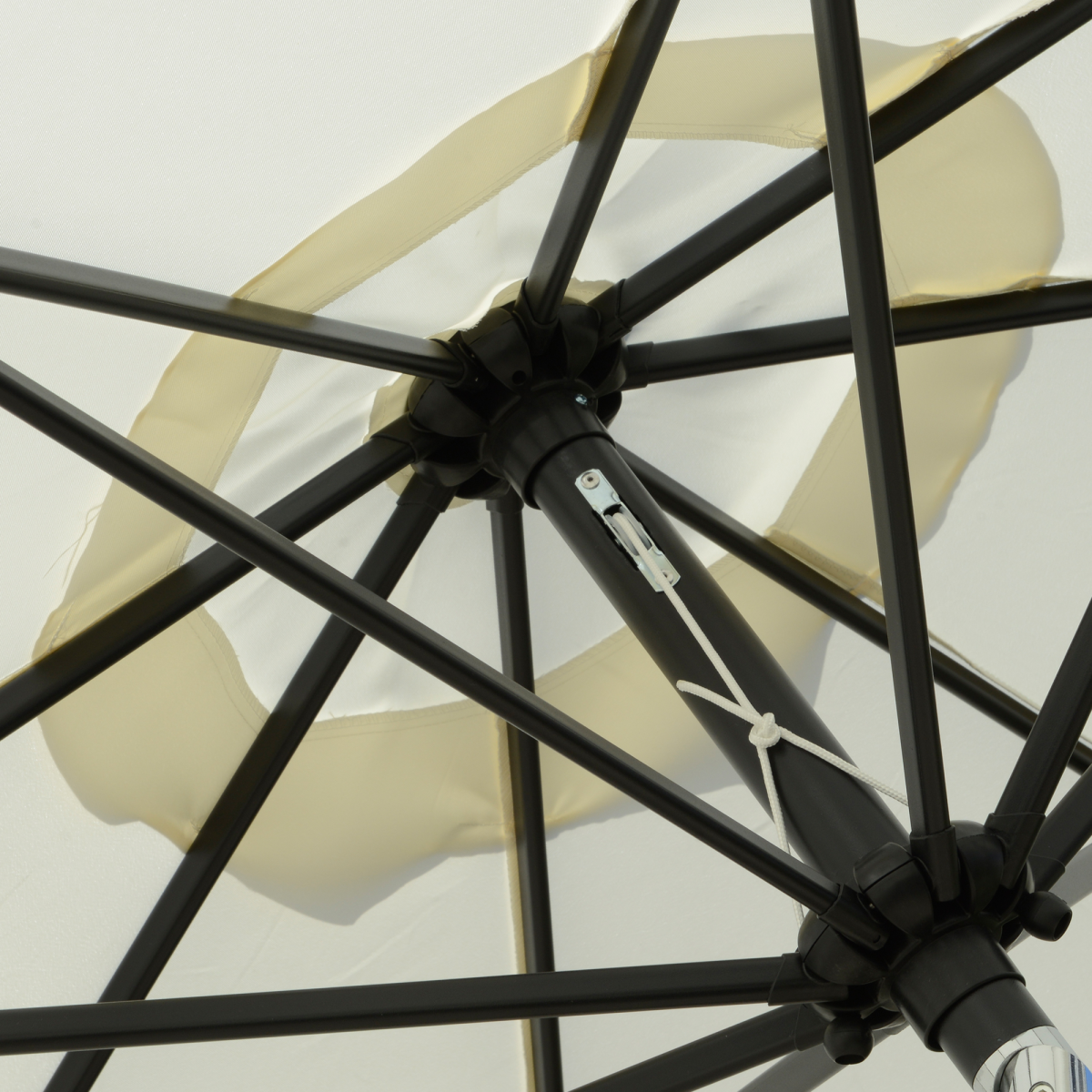2.66m Patio Umbrella Parasol Outdoor Cream White