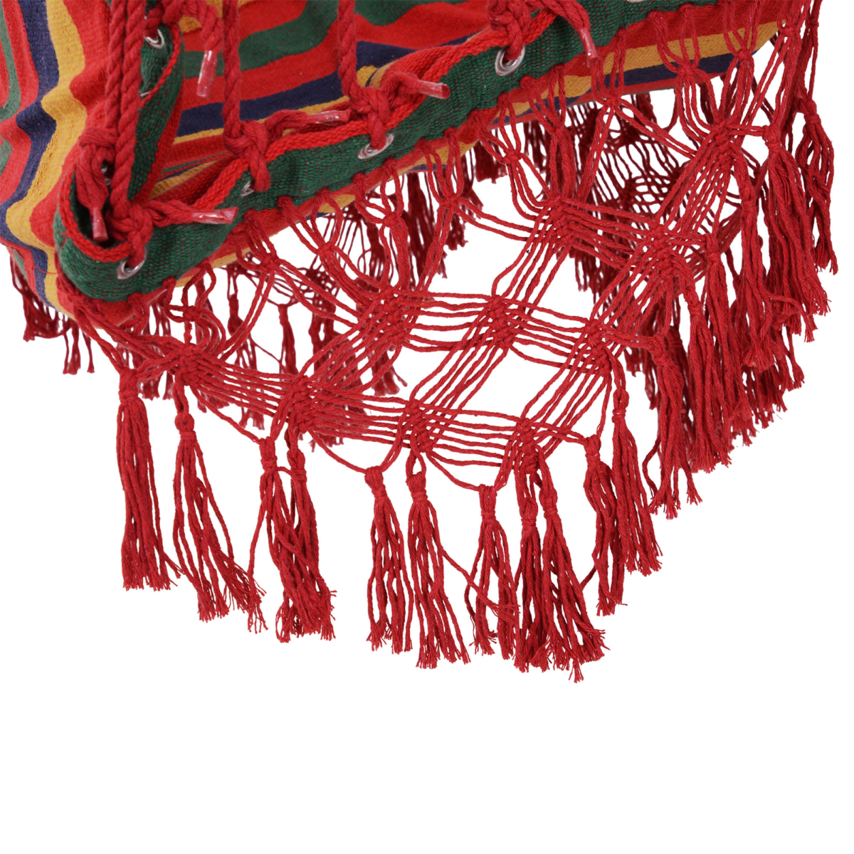 Hammock Chair Swing Colourful Striped Seat Porch Indoor Outdoor Hanging Beach