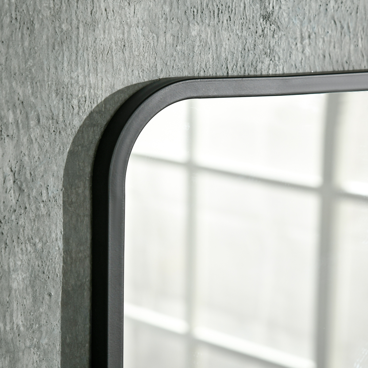 Square Wall Mirror with Shelf, 70x50 cm Modern Mirrors for Living Room, Bedroom