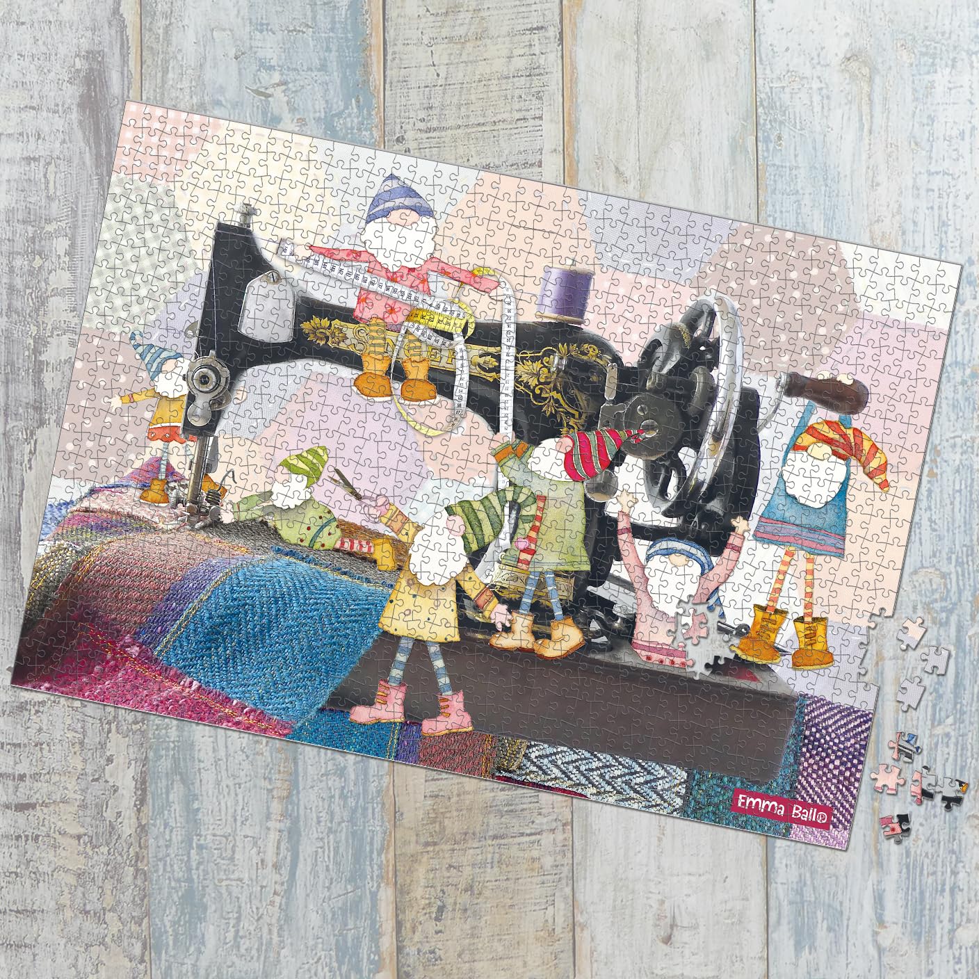 Emma Ball Sewing Gnomes 1000 Piece Boxed Jigsaw JIG39