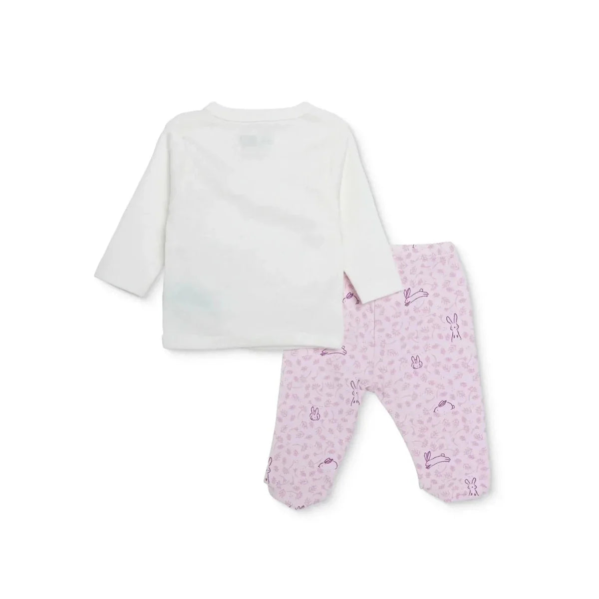 HelloBaby Girls 5-Piece Newborn Hospital Box Set Animal Print Snap Fastening Envelope Neck Full Leng - Ecru