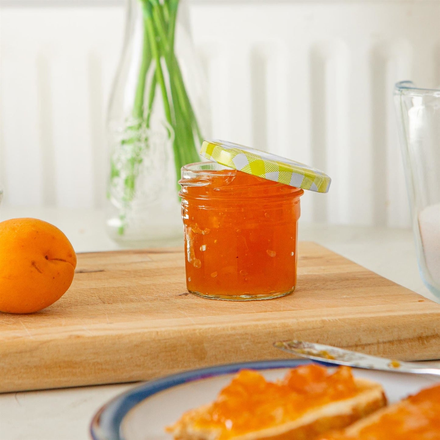 90ml Glass Jam Jars with Lids - Pack of 6