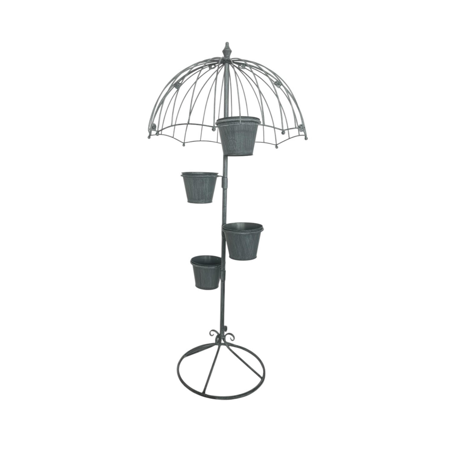 130CM GREY METAL GARDEN PLANTER
