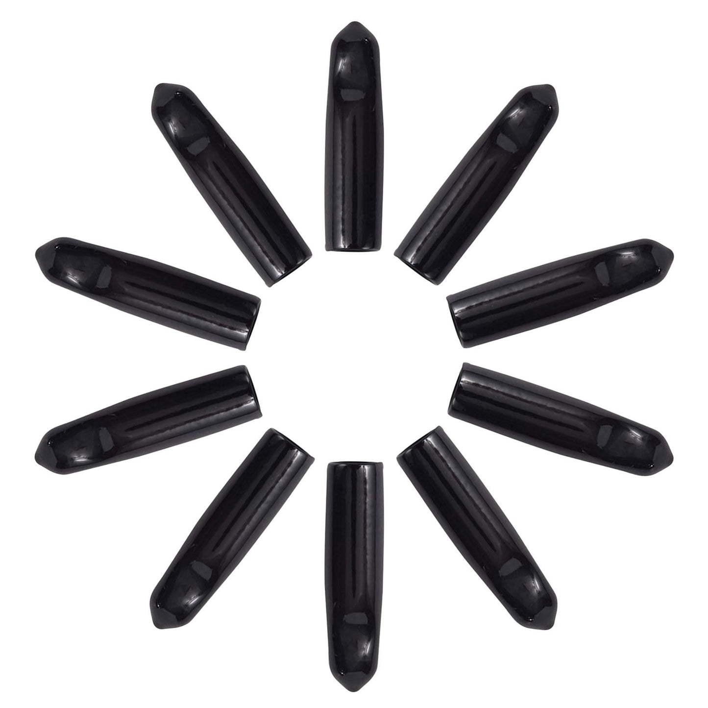 Olive Oil Bottle Pourer Dust Caps - Black - Pack of 10