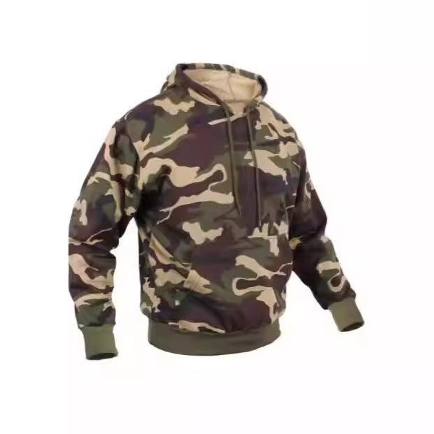 Men's Casual Camo Hoodie - Loose Fit Pullover with Hood
