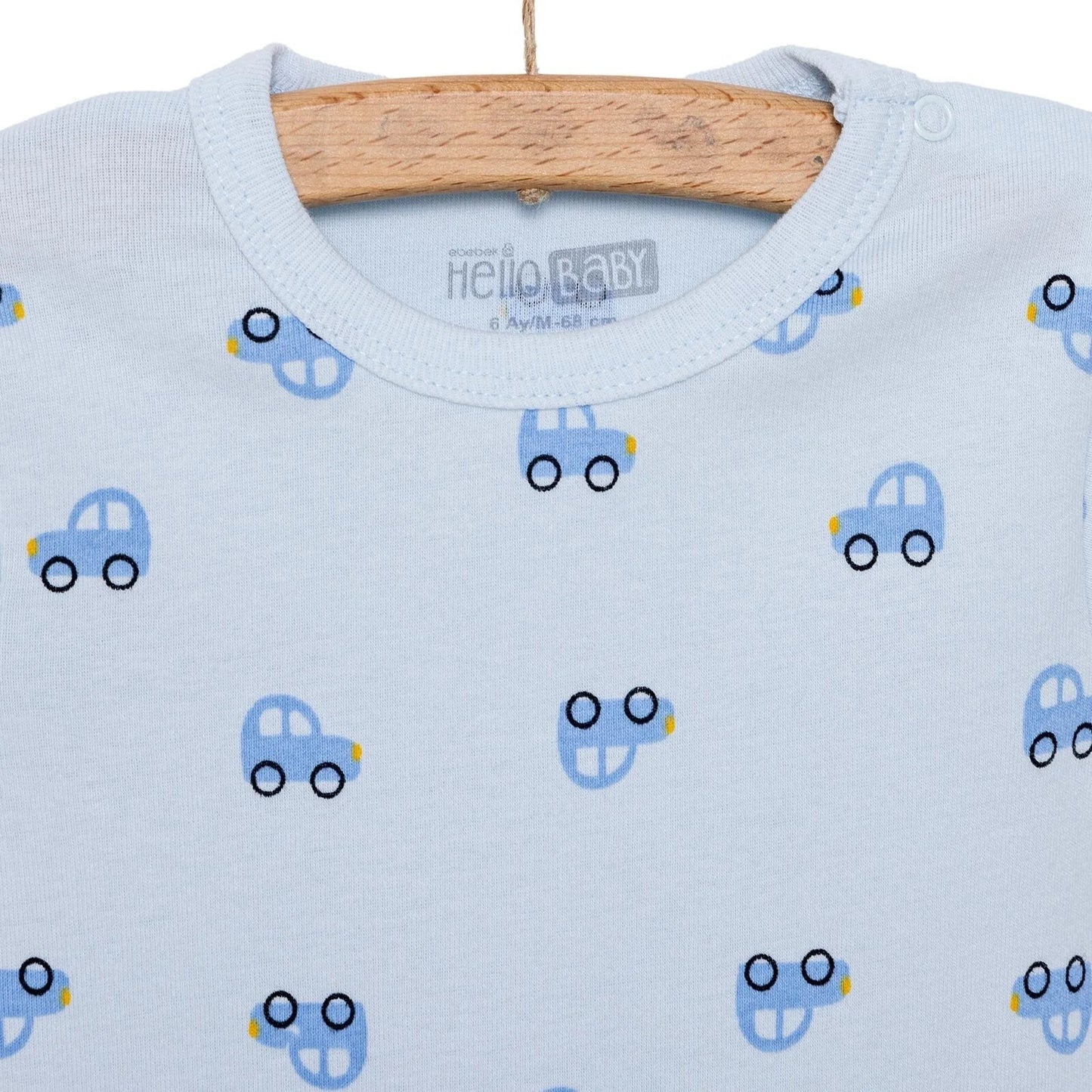 HelloBaby Boy Short Sleeve Bodysuit - Blue
