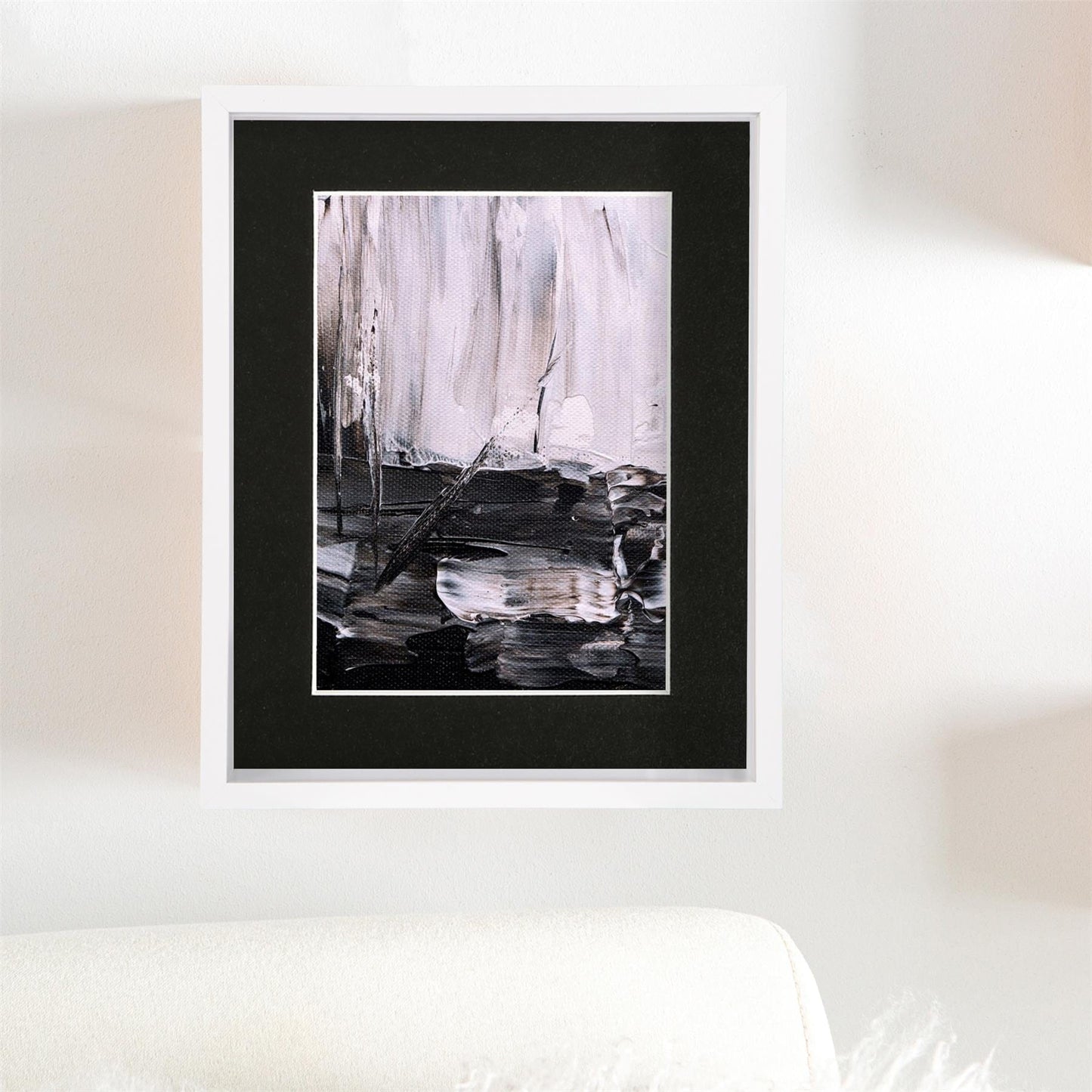 8" x 10" White 3D Deep Box Photo Frame - with 5" x 7" Mount
