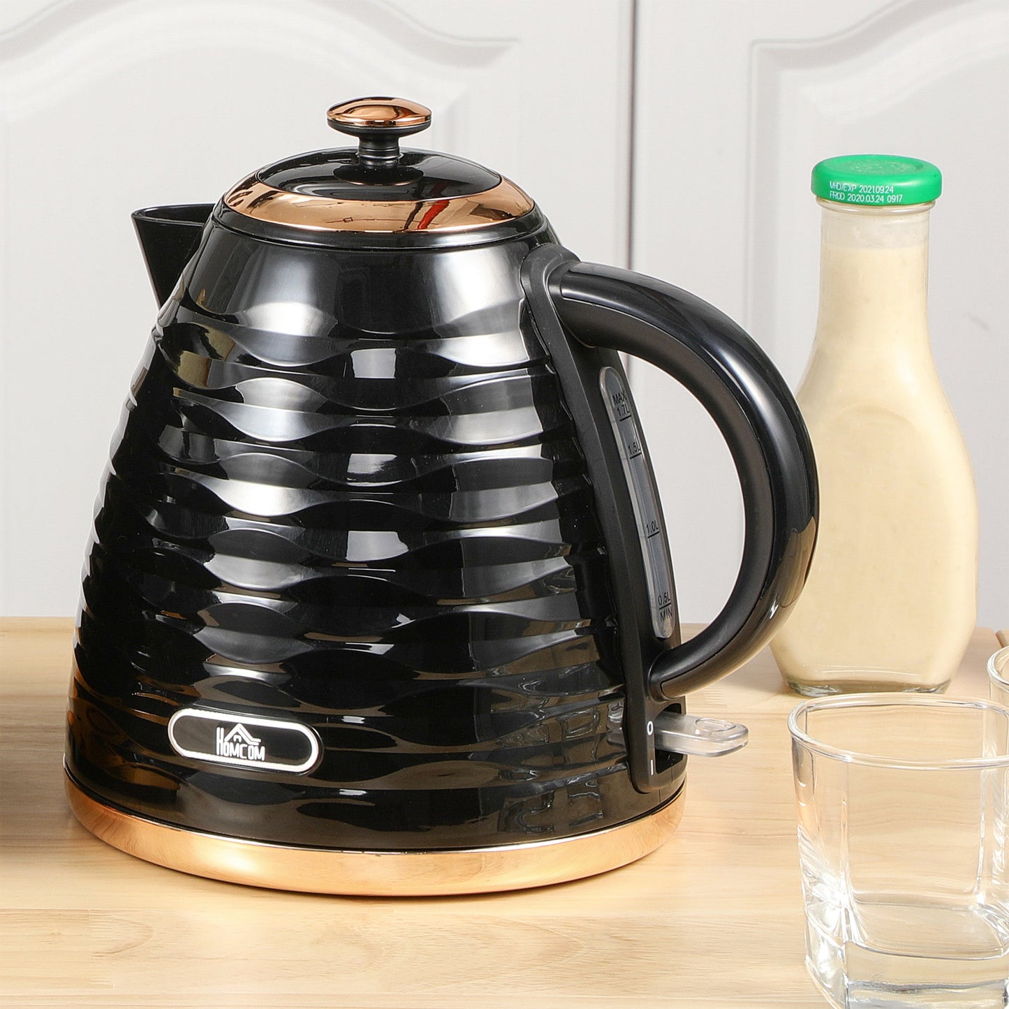 HOMCOM Electric Kettle, Fast Boil, 1.7L, 3kW, Swivel