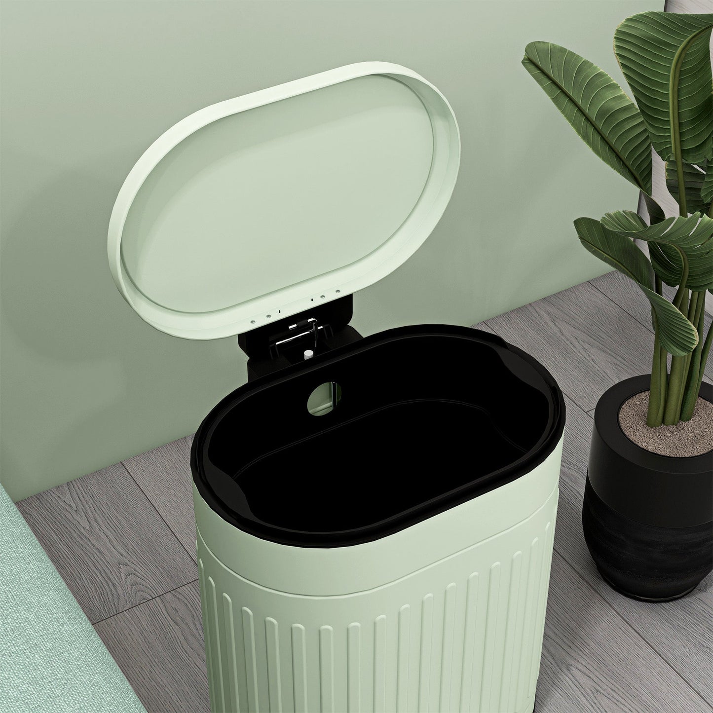 HOMCOM 20L Pedal Bin, Metal Kitchen Bin with Soft-close Lid