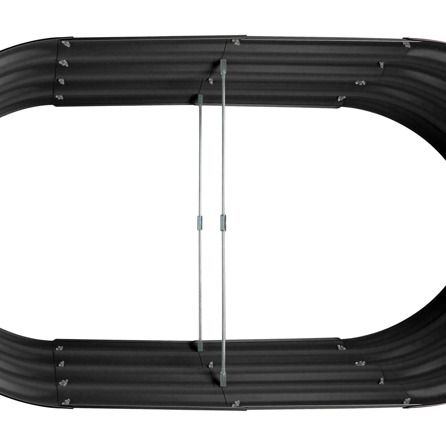 180cm x 90cm Rounded Galvanised Steel Raised Garden Bed
