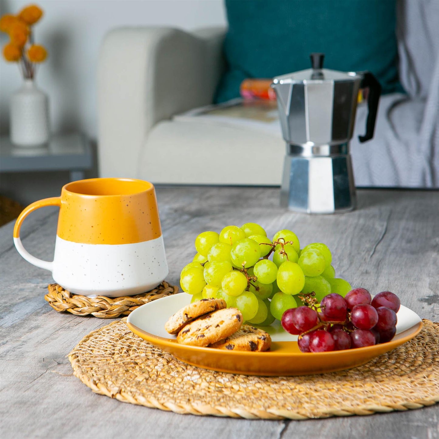 20.5cm Stoneware Colour Block Side Plates - Pack of Four