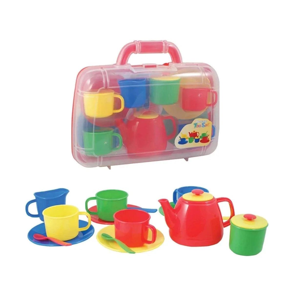 Peterkin Tea Set in Carry Case - Primary Colours