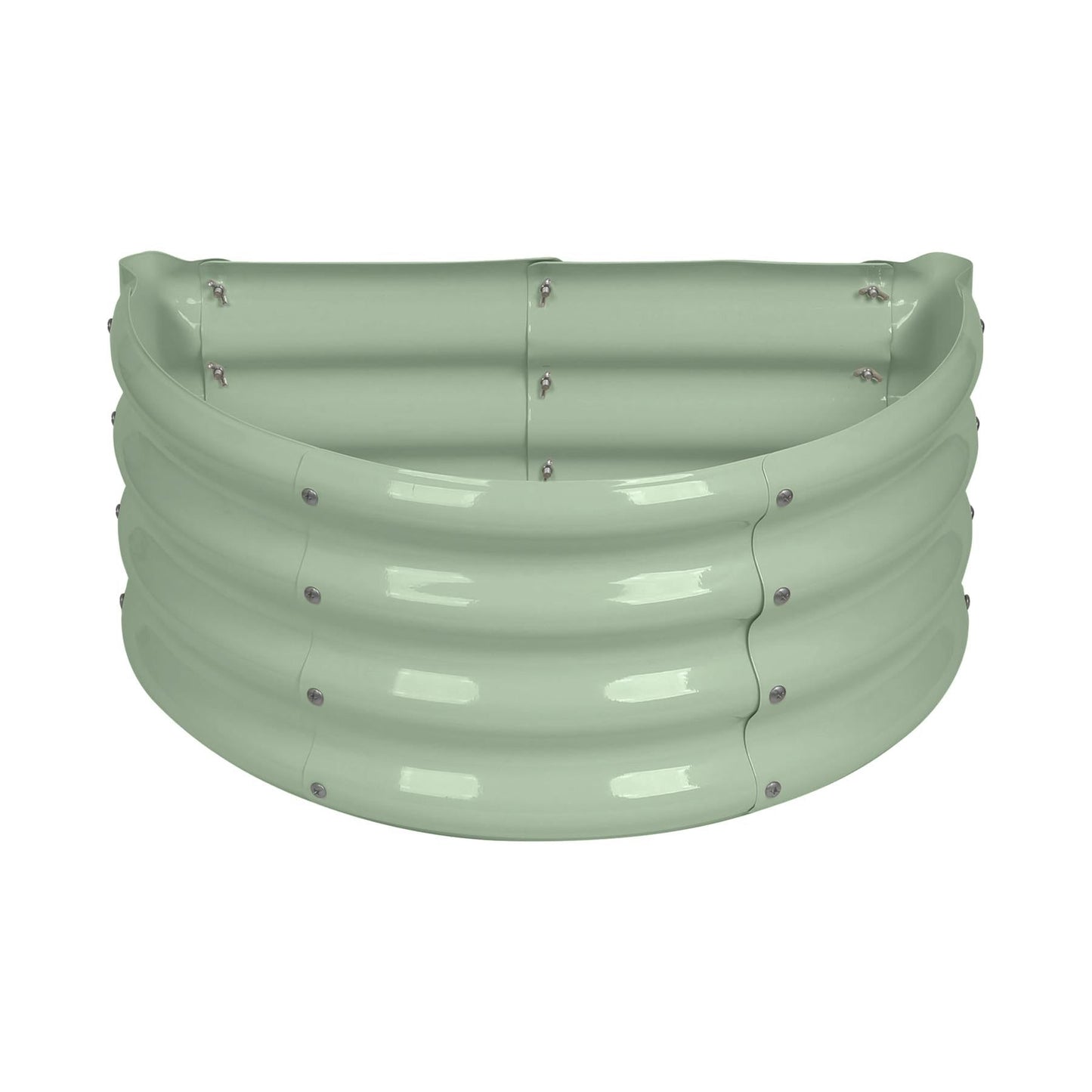 60cm x 30cm Semicircular Galvanised Steel Raised Garden Bed