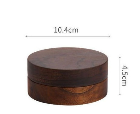 Wooden Trendy Unique Black Walnut Ashtray With Lid