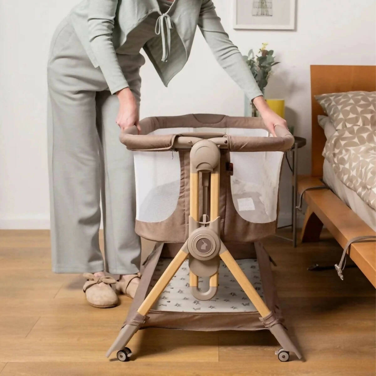 Cosatto Close to Me Folding Bedside Crib - Hoglet