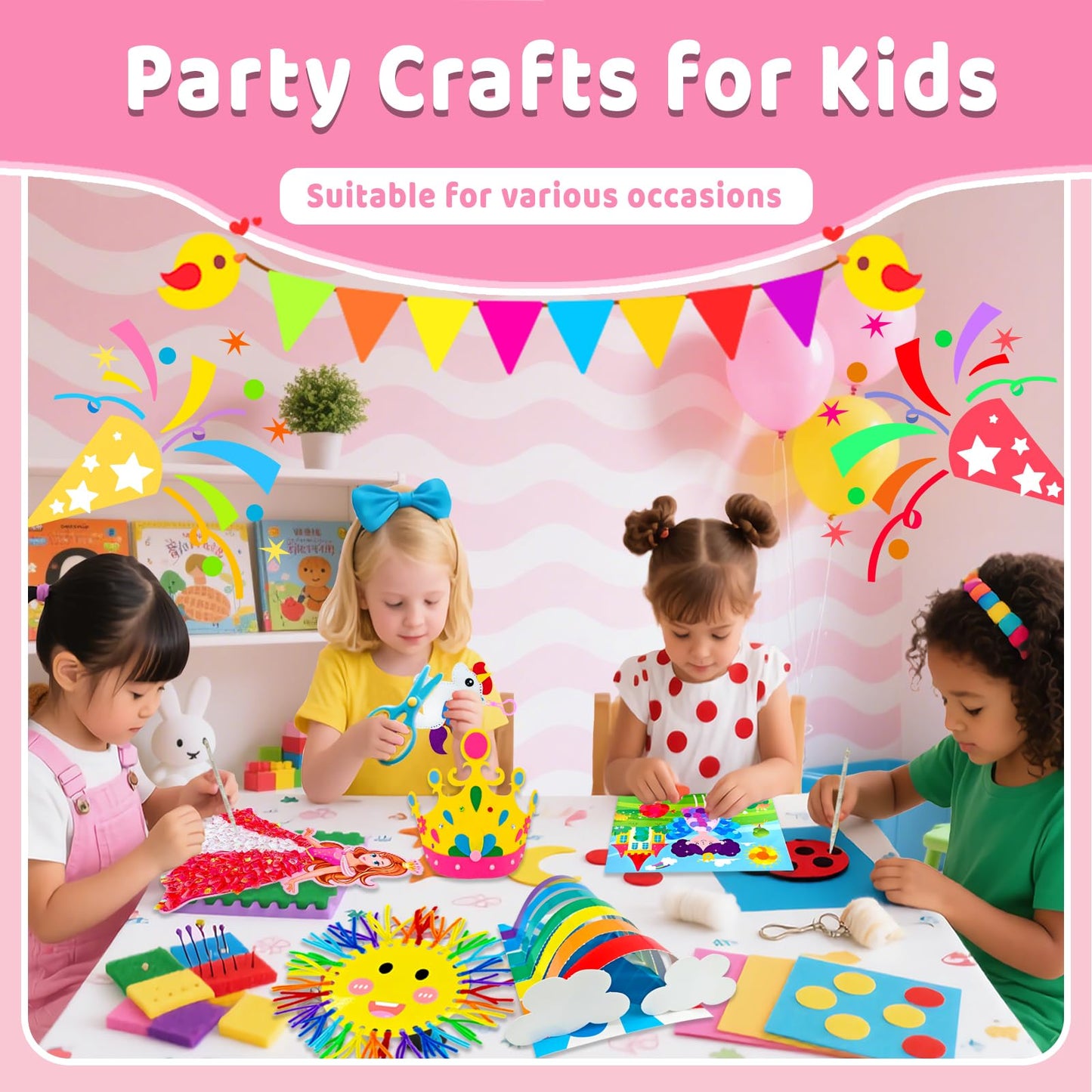 7july Unicorn Craft Box | 12 Fun Arts & Crafts for Kids Aged 4-8 | Creative Activity Kit
