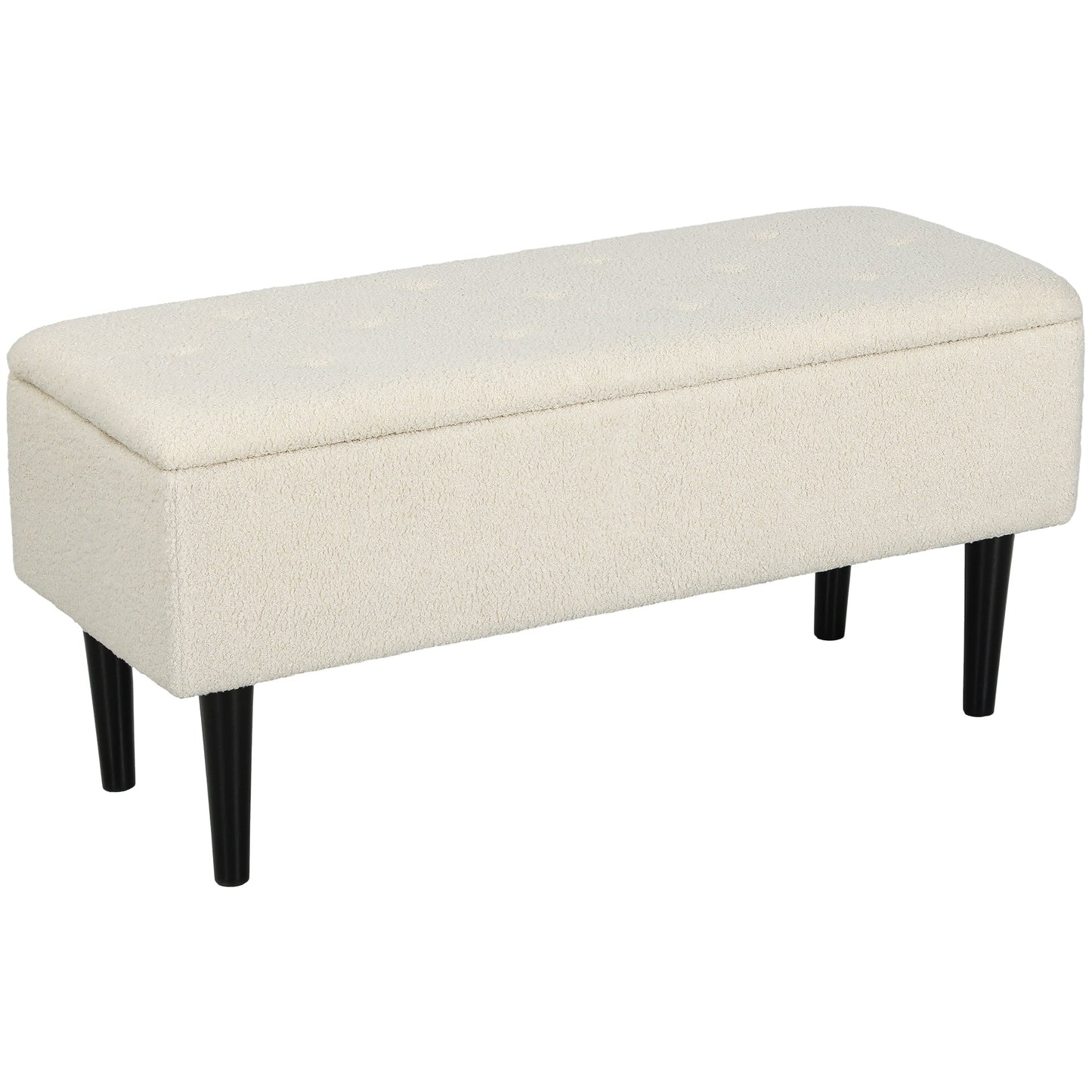 HOMCOM 15" Ottoman Storage Box with 47L Storage Capacity