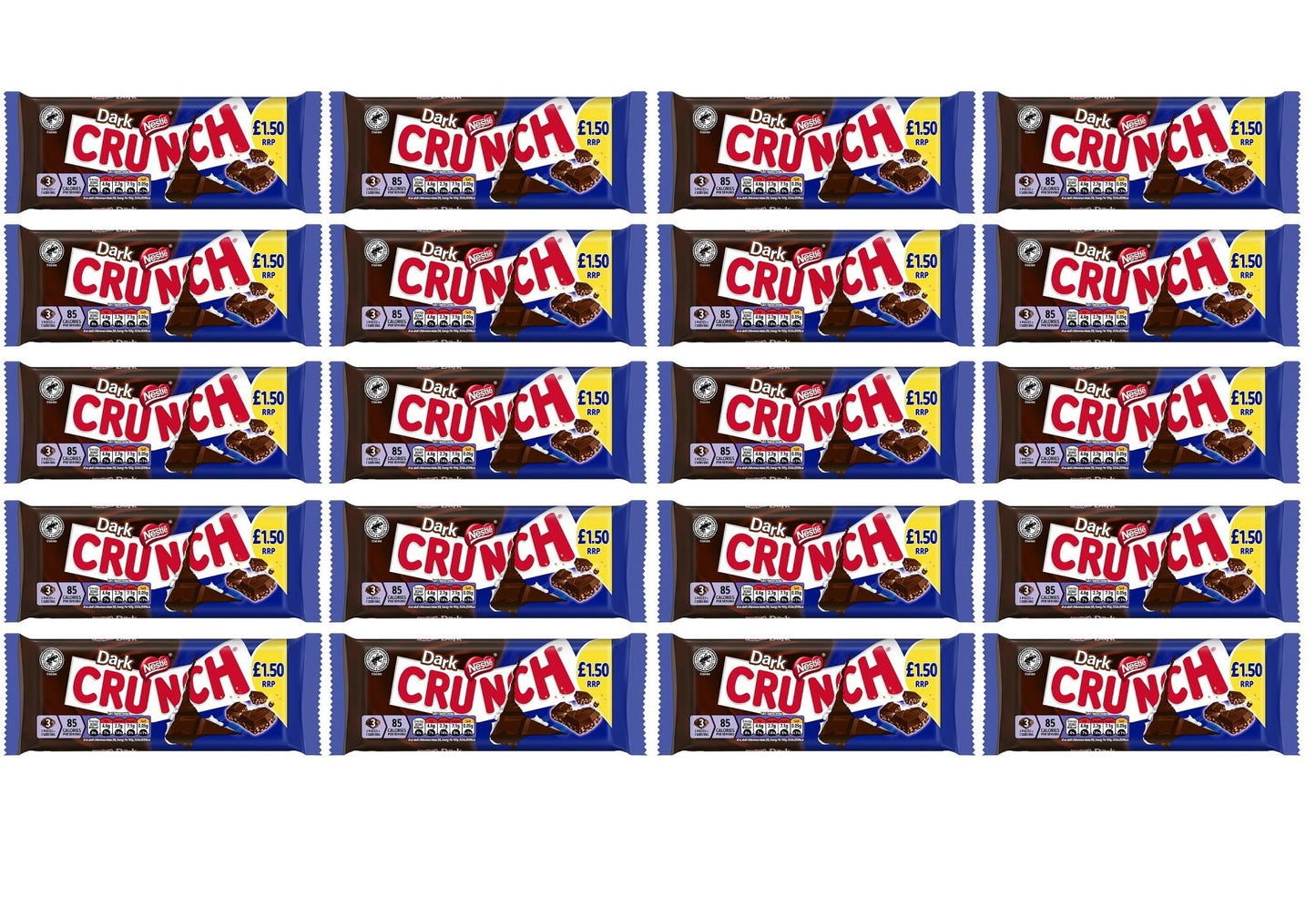 20 x Nestle Crunch Dark Bar - 100GM