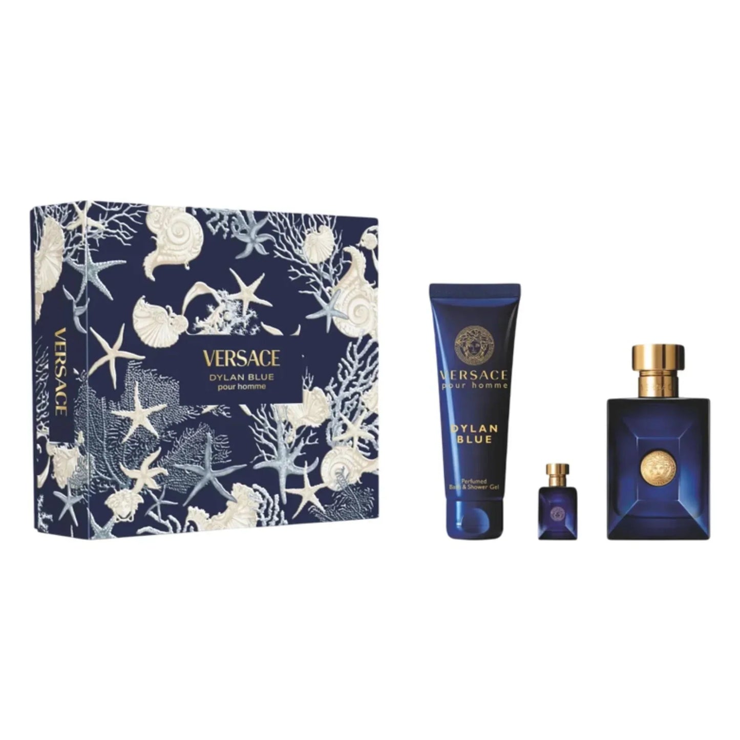 Versace Pour Homme Dylan Blue Gift Set 100ml EDT + 150ml Shower Gel + 5ml EDT