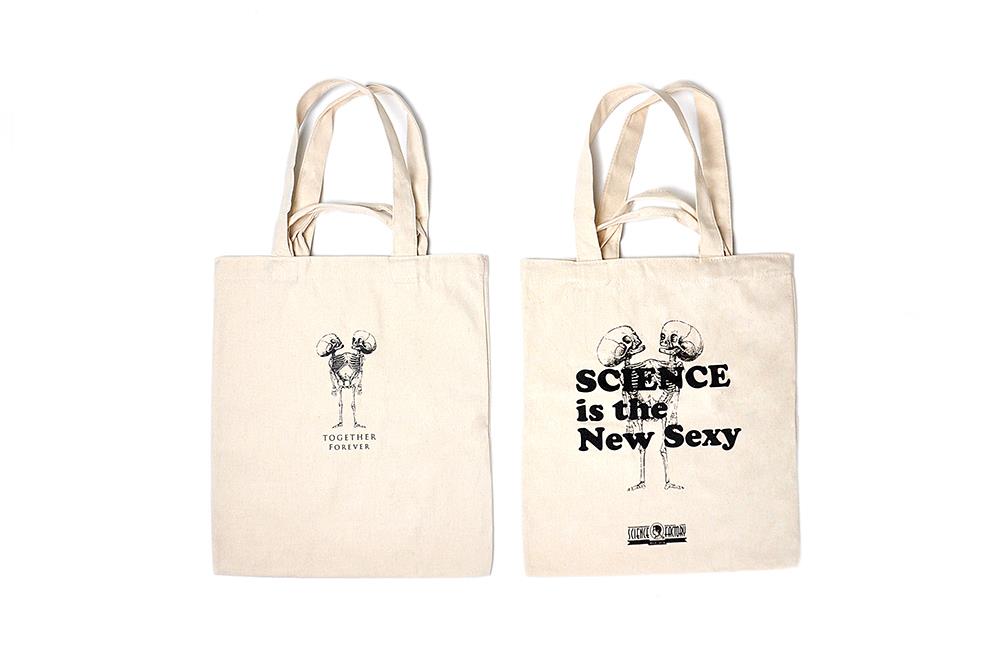 Mr Sci Glass Specimen Jar & Science Tote Bag Together Forever (Conjoined Twins)