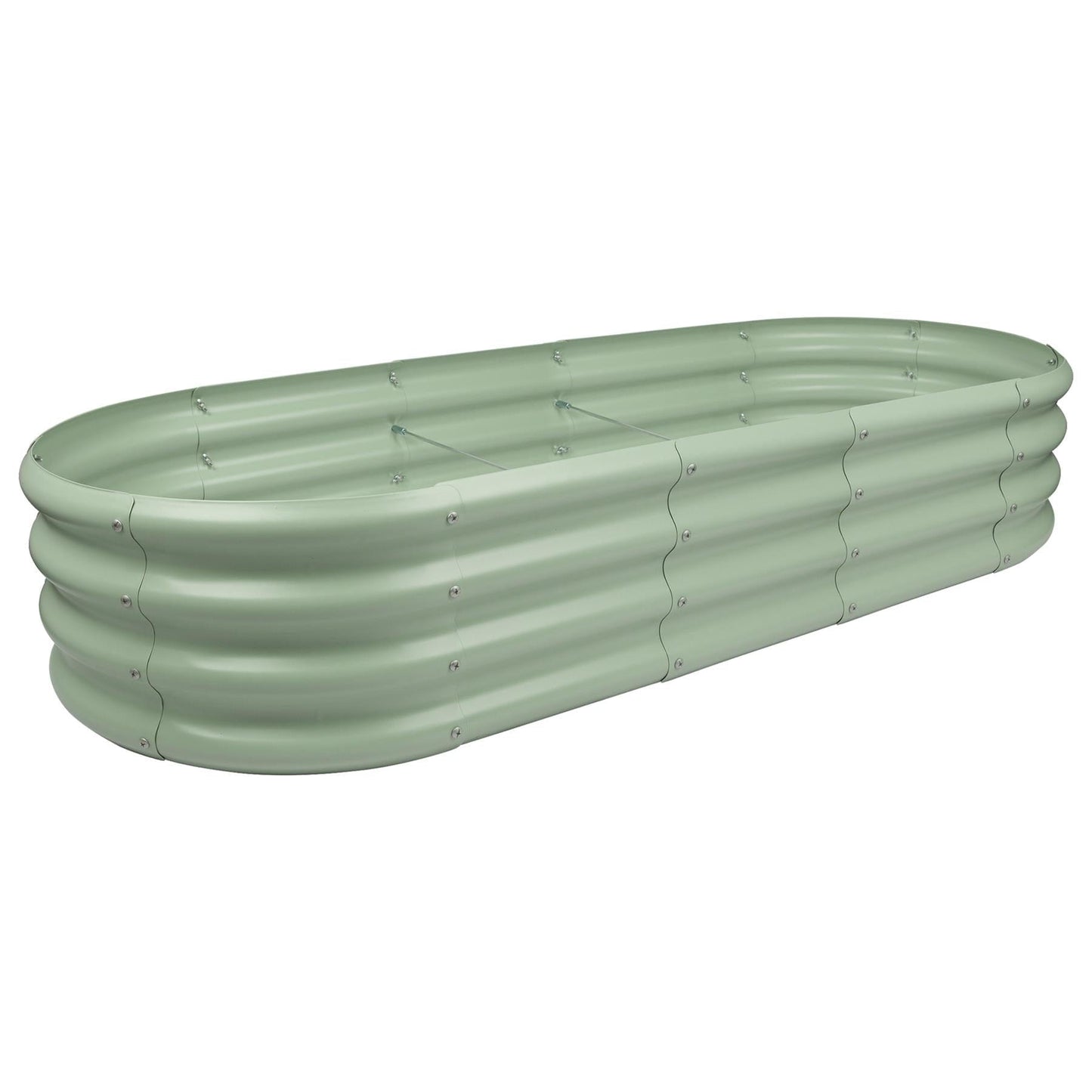 180cm x 90cm Rounded Galvanised Steel Raised Garden Bed