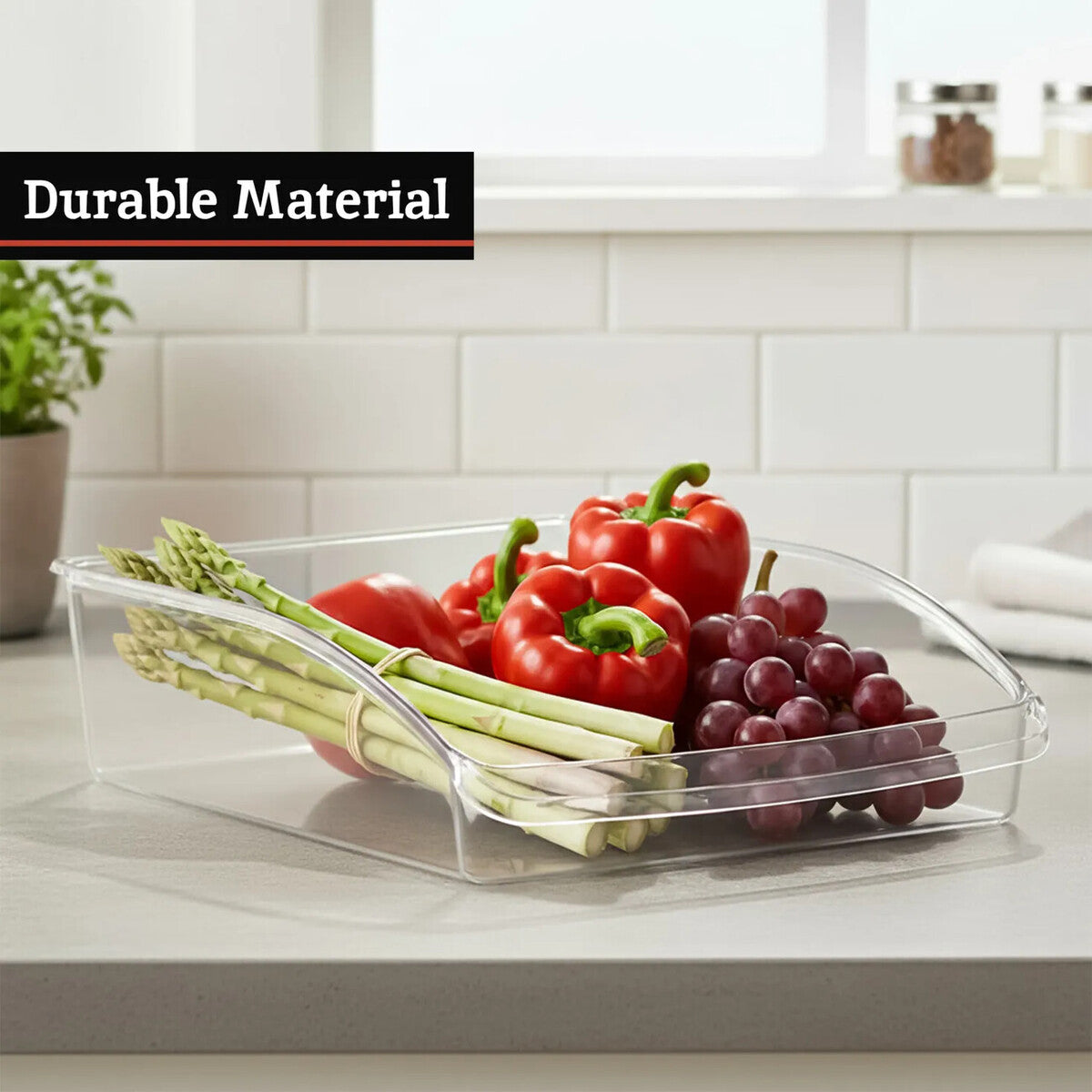 Azuma Clear PS Plastic Large Fridge Organiser