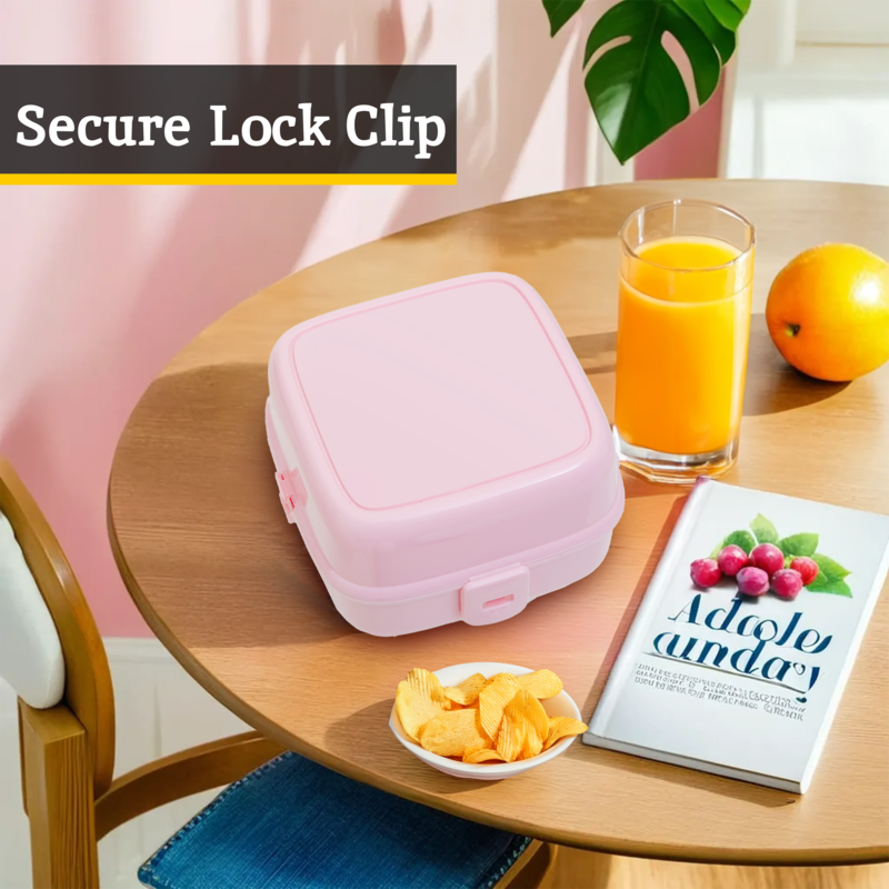 Pink 4 Section Lunch Box | Grub Tub