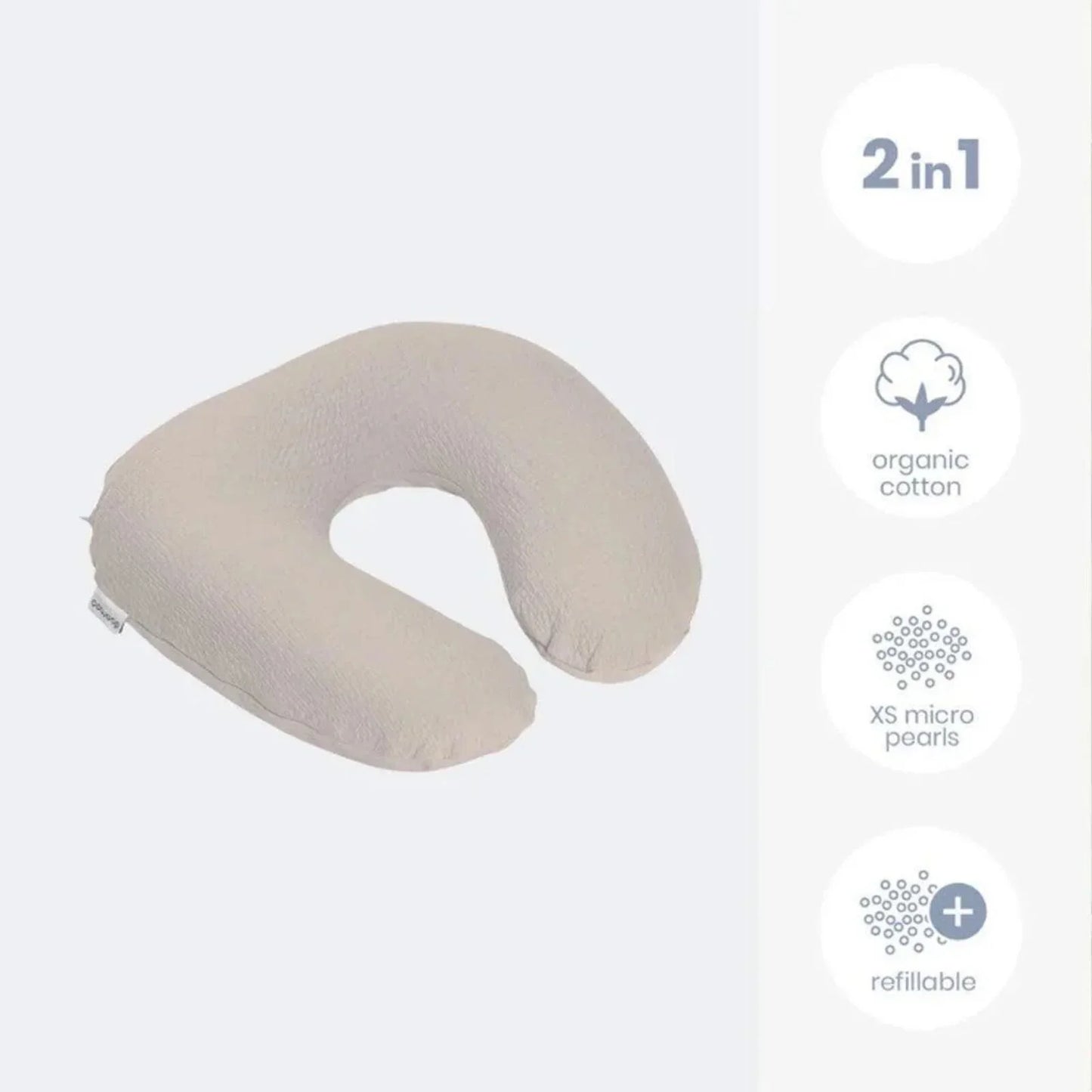 Doomoo Softy Muslin Nursing Pillow - Jersey Sand