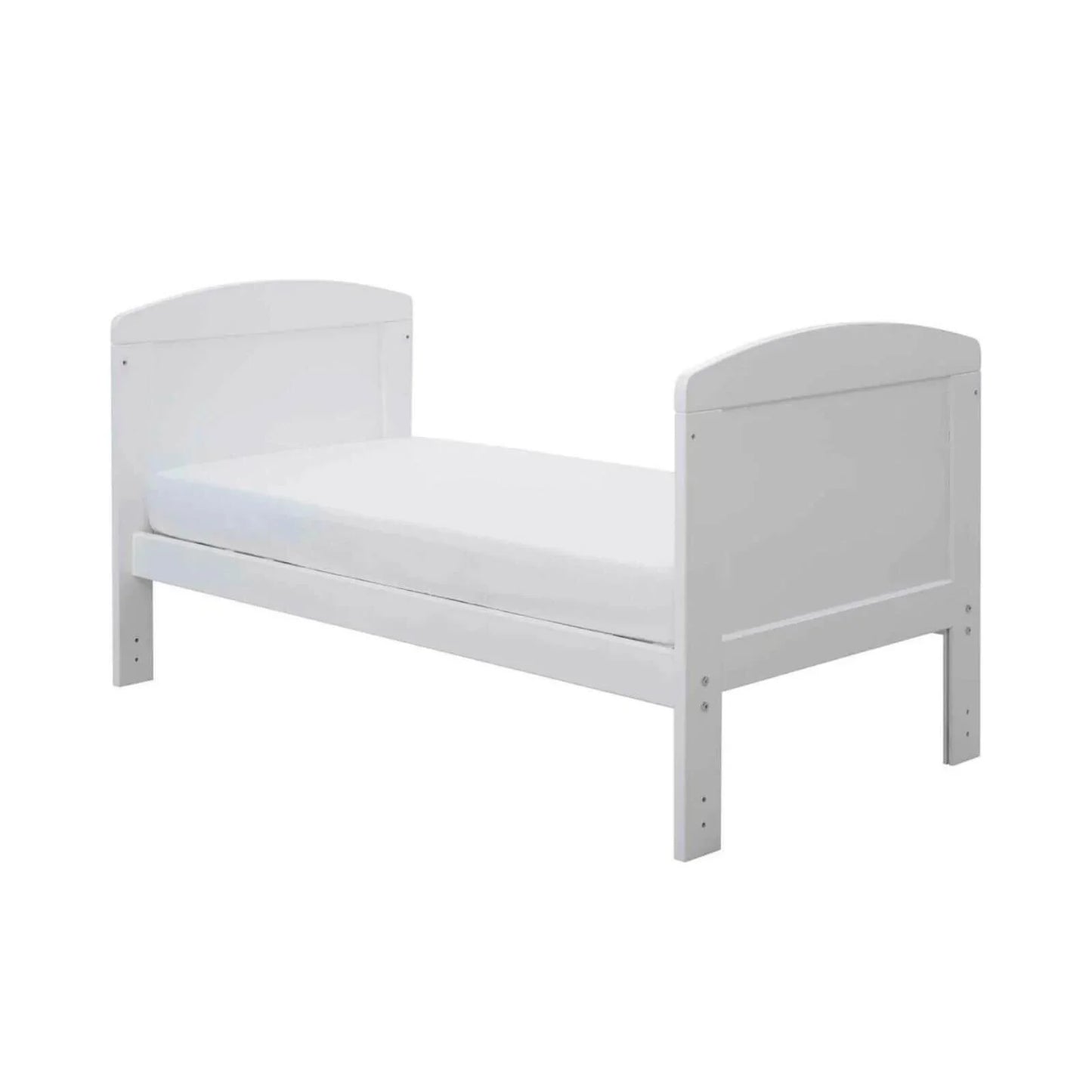 Ickle Bubba Coleby Mini Cot Bed White - Fibre Mattress