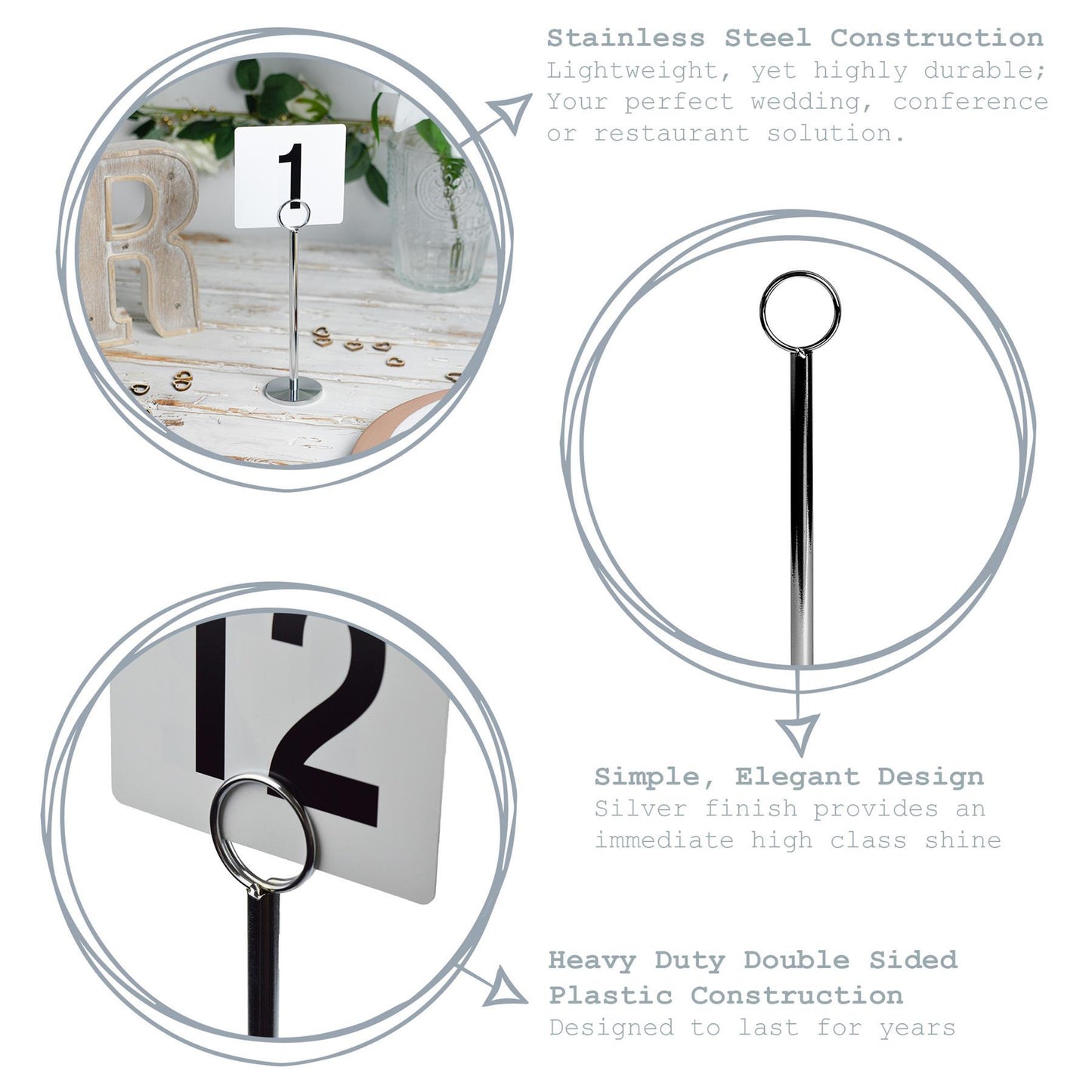 46cm Table Number Holders - Pack of 12