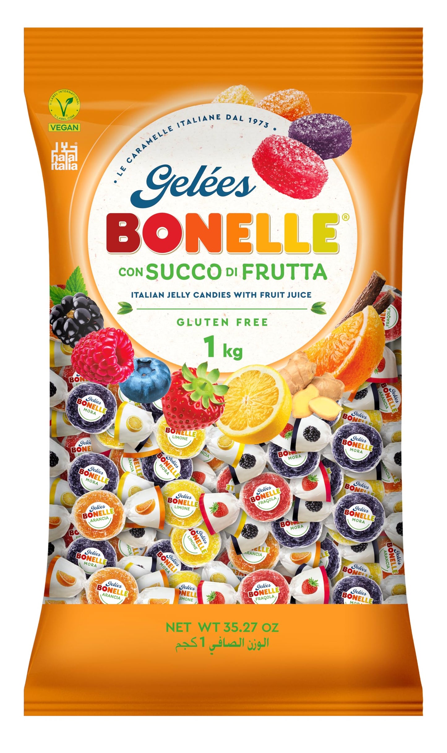 Fida Le Bonelle Gelees Rotondo Fruit Jellies, 1 kg