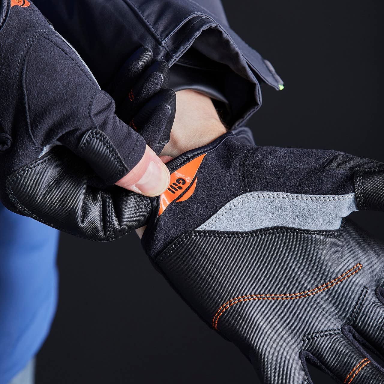 Gill Championship Sailing Gloves - Short Finger with  Length Fingers - Dura-Grip Fabric, 50+ UV Sun Protection & Water Repellent