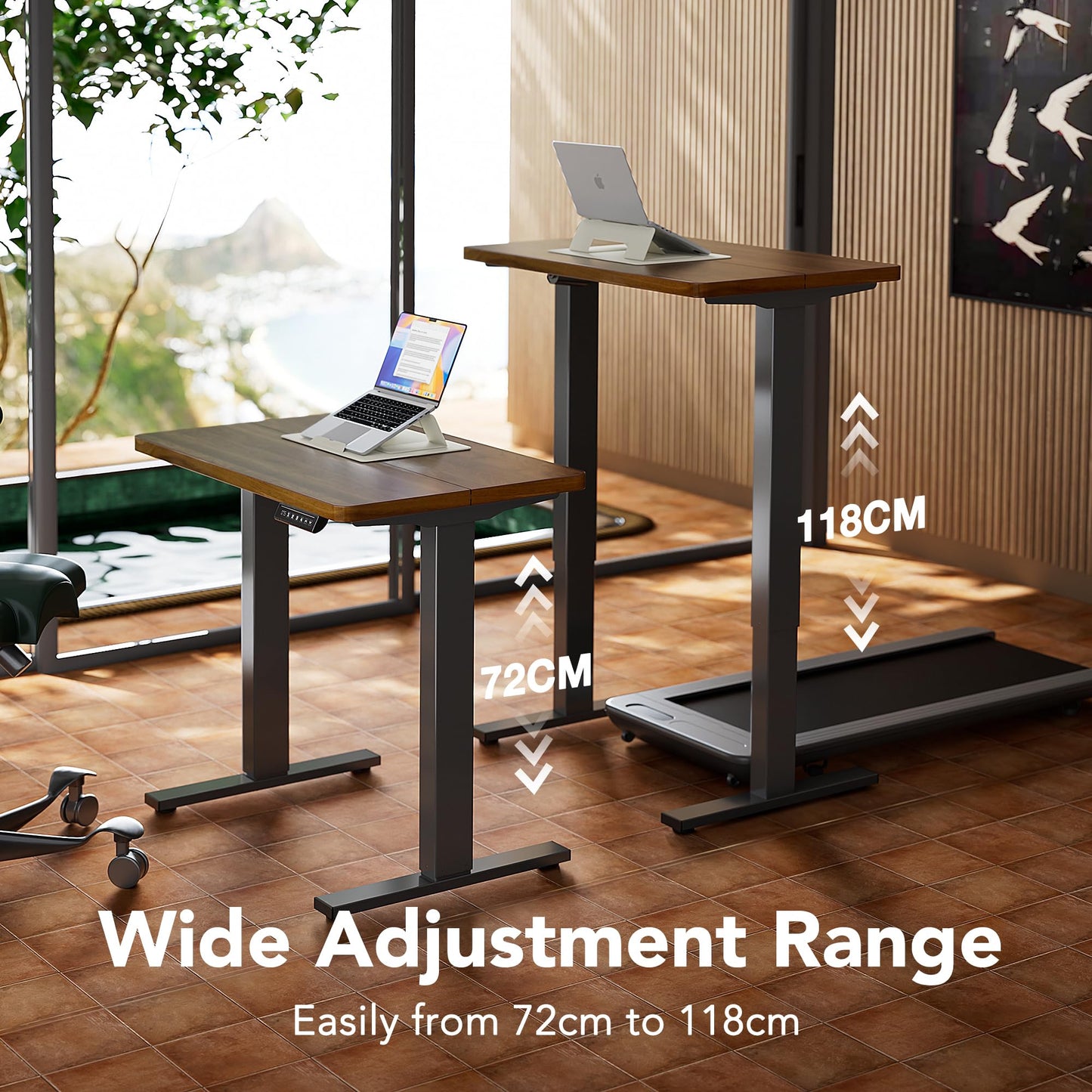 HUANUO Standing Desk 160x80cmcm mit 4 Memory height settings