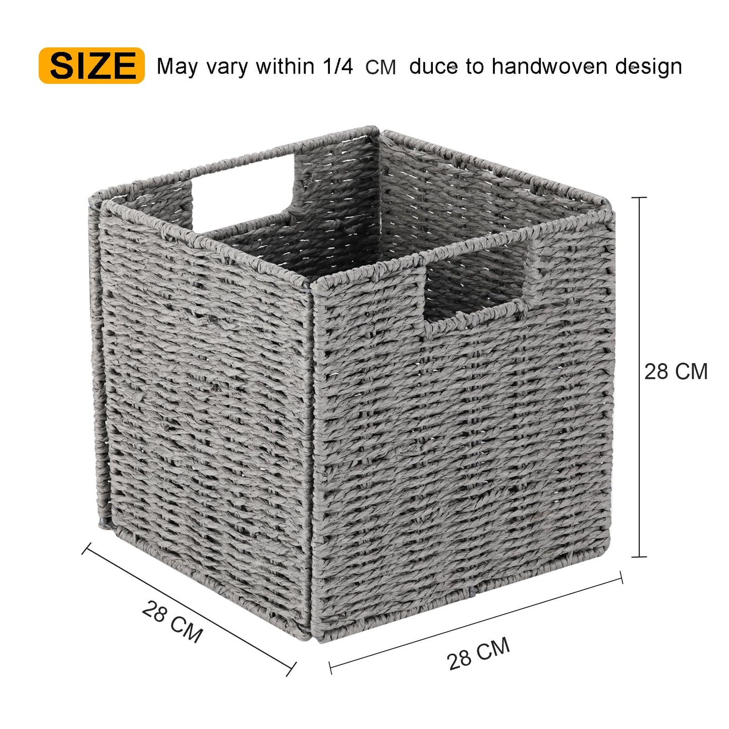 Vagusicc Storage Cubes, Collapsible Storage Boxes, Fit Cube Storage Unit Storage Basket, Storage Baskets with Handles