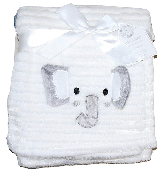 Baby Girl Boy Unisex Soft Fleece Wrap Blanket Pram Cot Crib Moses Basket White