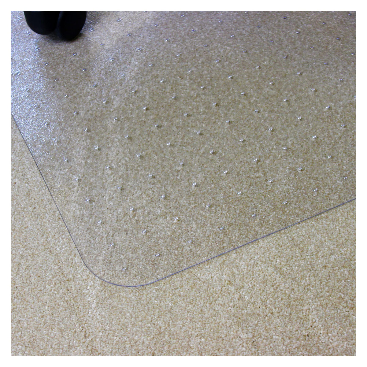 Marvelux 120 x 130cm (47" x 51") Large Durable Eco Friendly Office Chair Mat for Low and Standard Pile Carpets, Rectangular Clear Enhanced Polymer