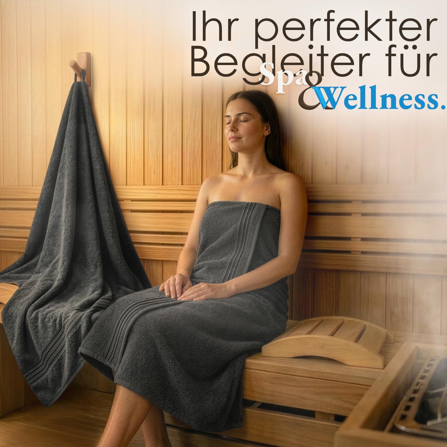 Hammetex Bathrobe 100% Cotton Unisex for Men and Women Quality 400 g/m² Quality Soft Absorbent Terry Towelling Bathrobe for Couples with Pockets