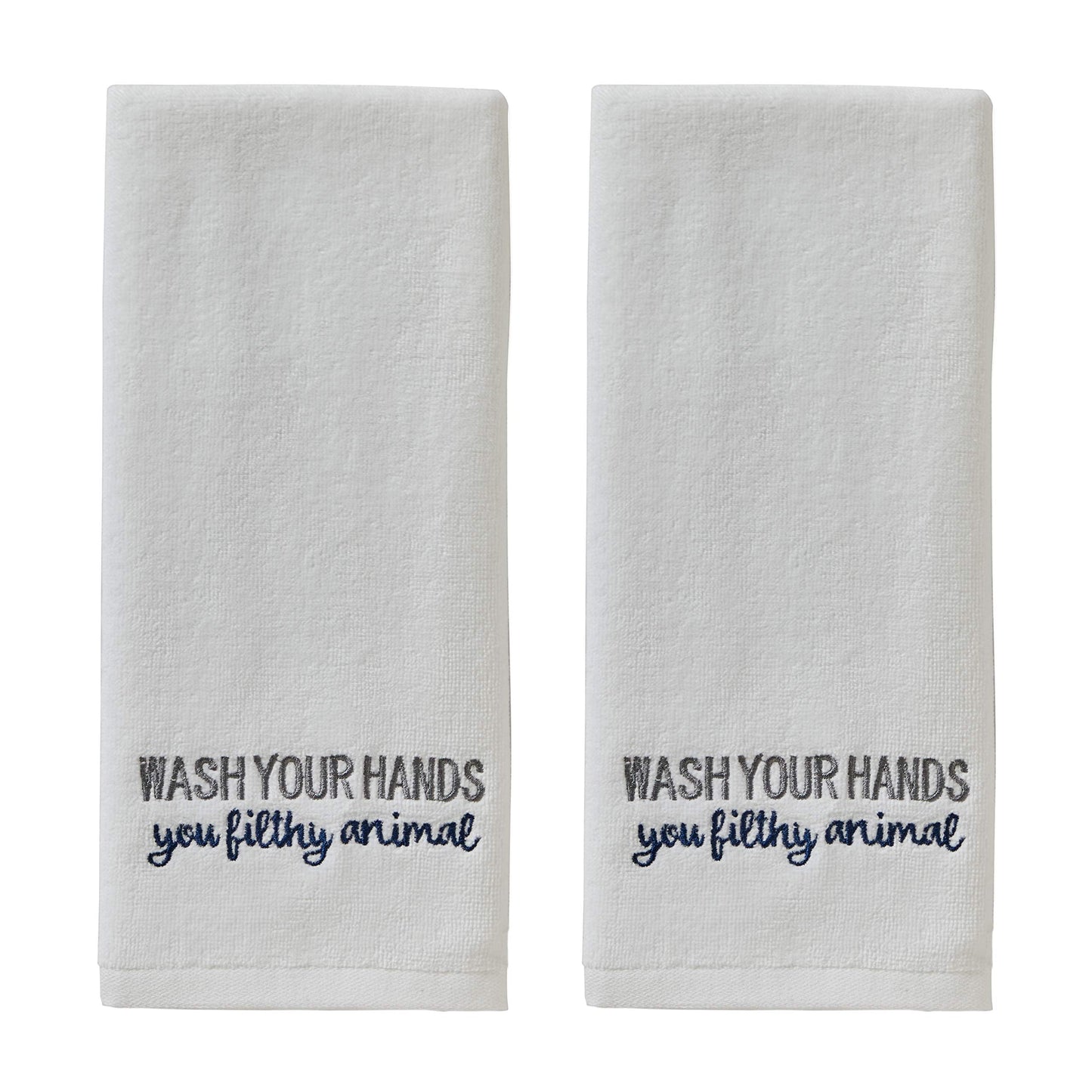 SKL Home Towel (2-Pack), Cotton, Wash Your Hands,16 x 25