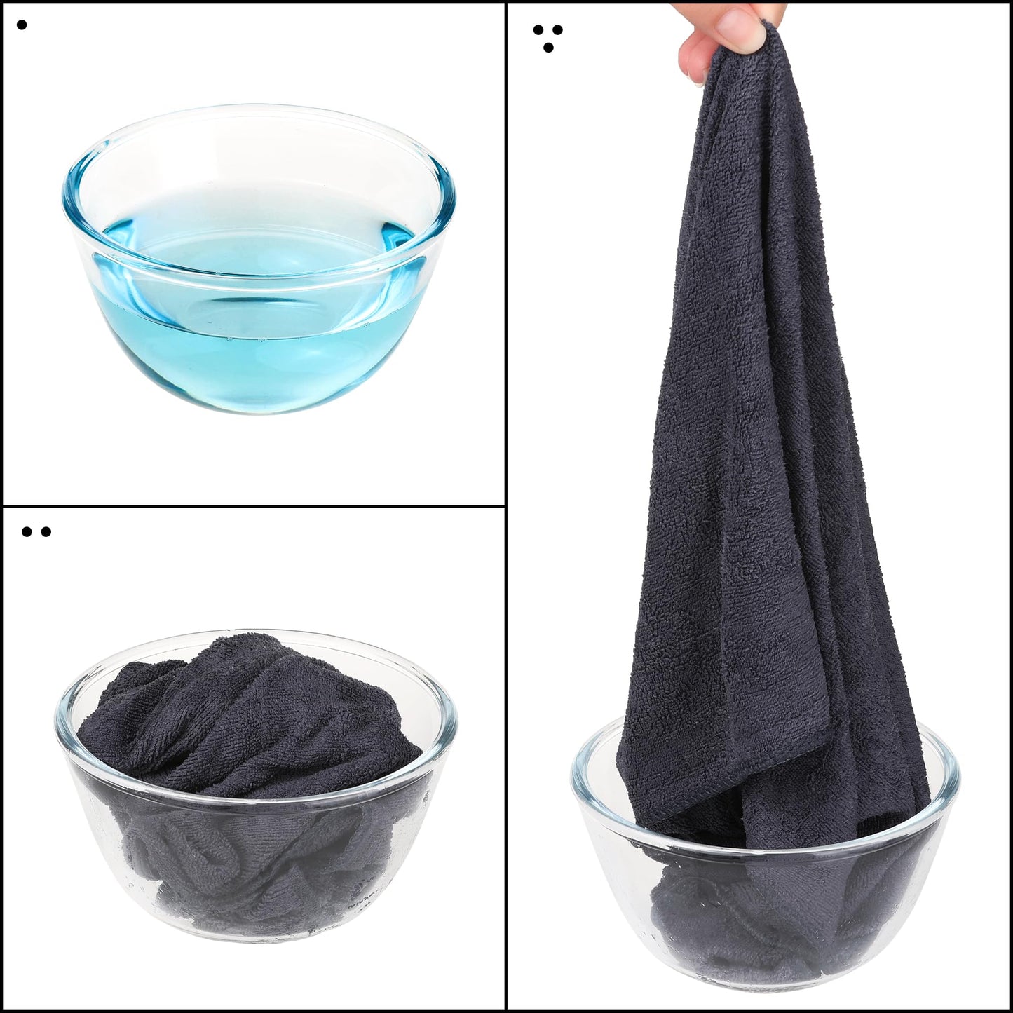 Uxcell Absorbent Microfiber Hand Towels Set for Kitchen Quick Drying