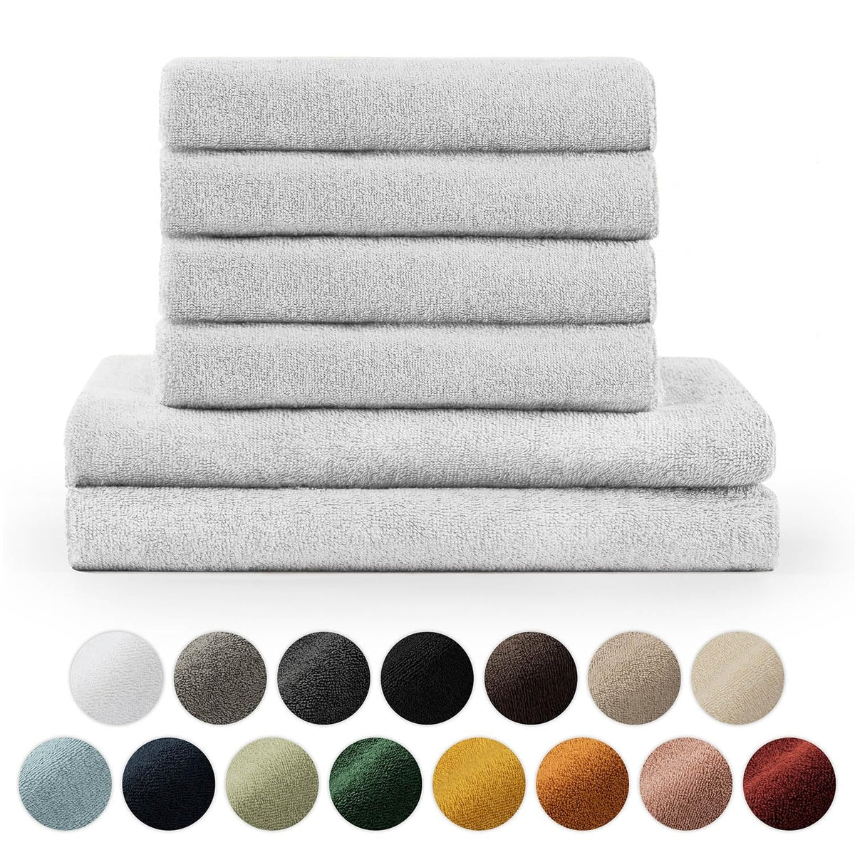 Blumtal Hotel Quality Towel Set - 2 Bath Towels 70x140 + 4 Hand Towels 50x100, Soft and quick dry towel, White, 100% Cotton